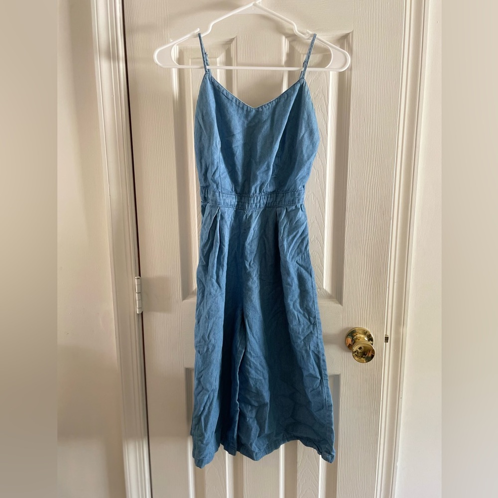Vintage Denim V-Neck Jumpsuit 🦋